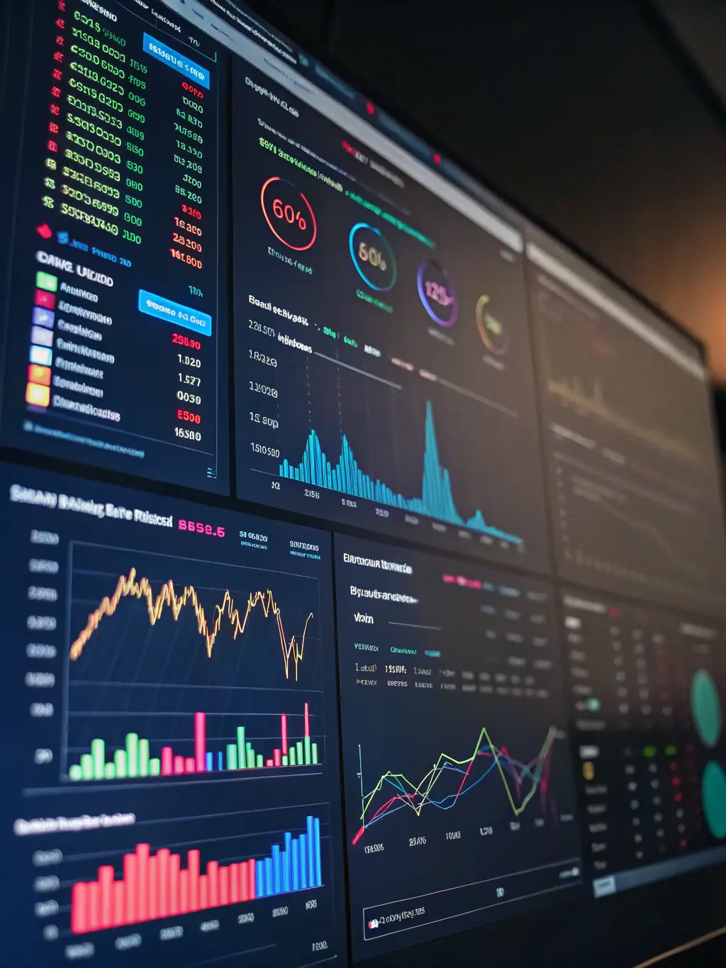 A clean, modern interface showing real-time card issuance analytics with various charts and graphs, emphasizing data-driven insights.